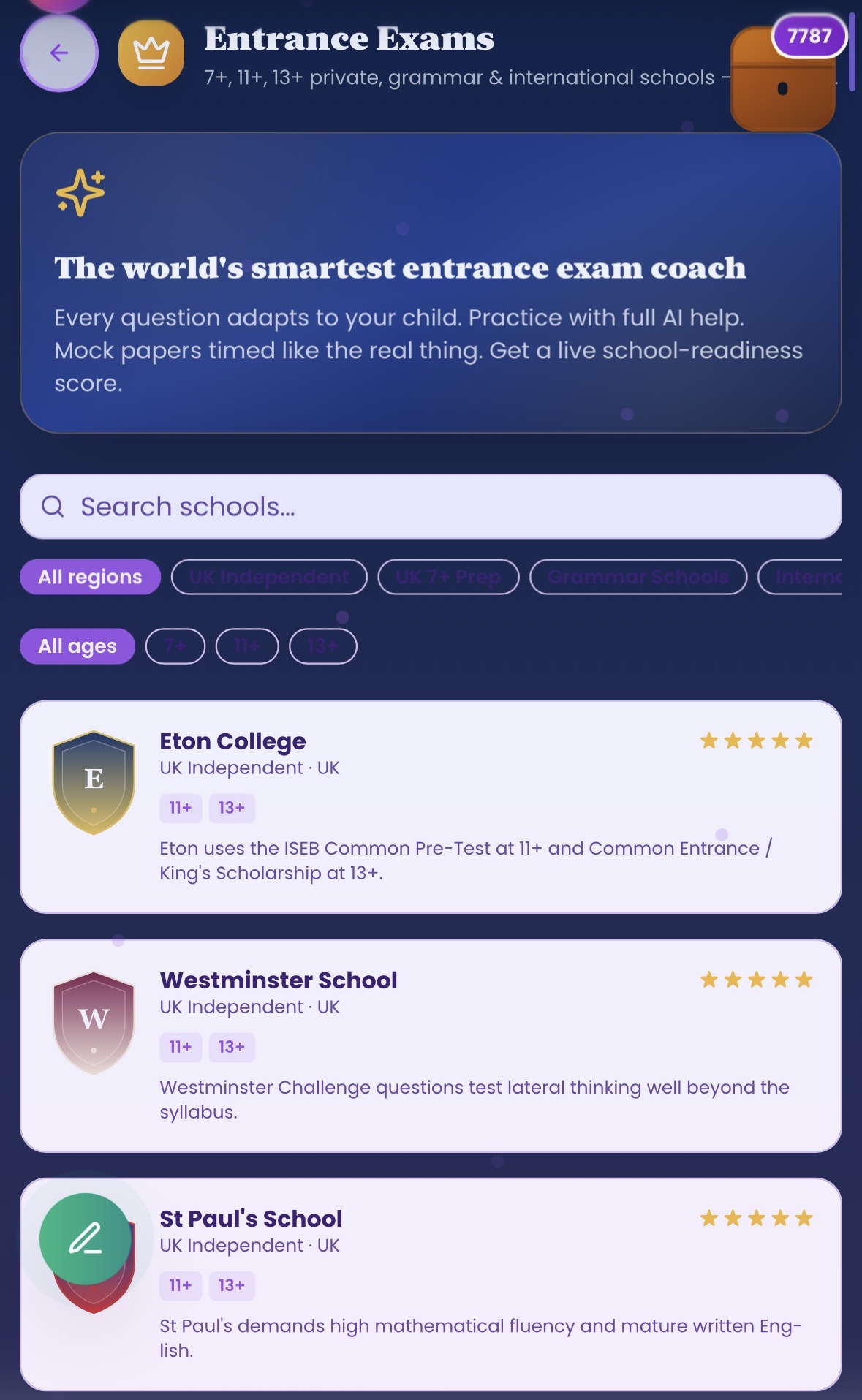 School Intelligence — Knowledge Forge app screen