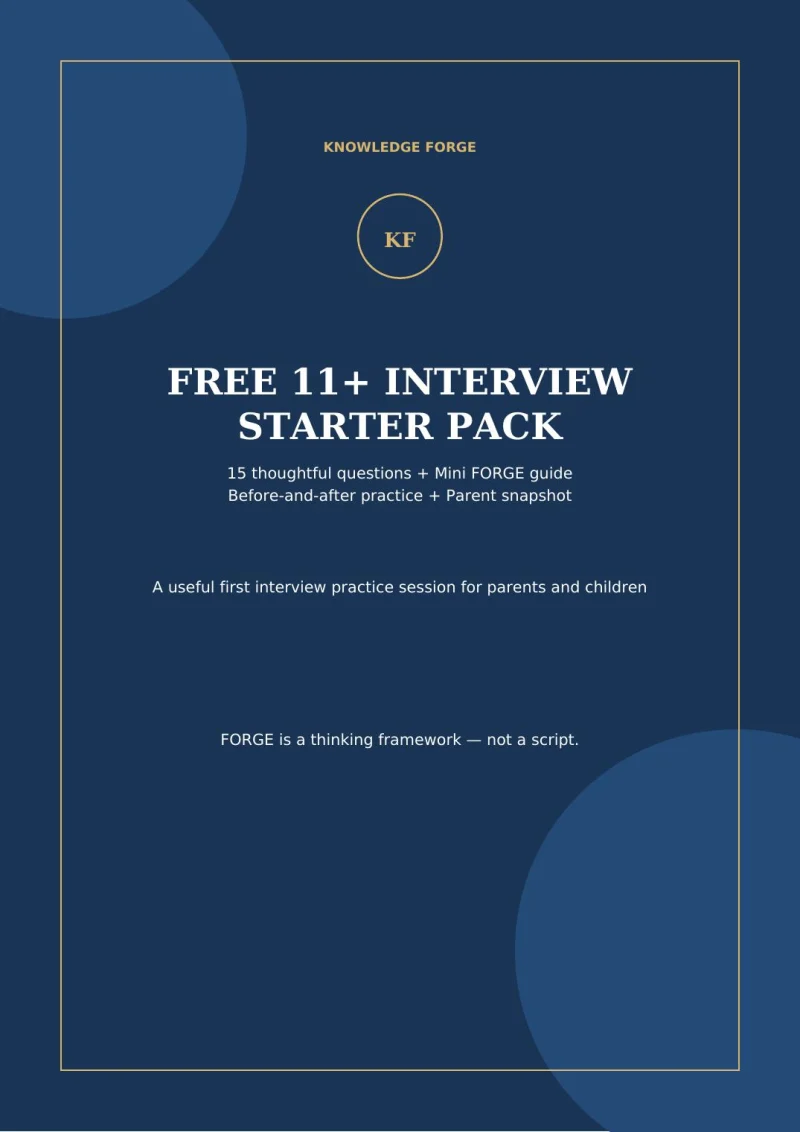 Free 11+ Interview Starter Pack cover